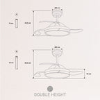 CREATE Ceiling Fan with Light and Remote