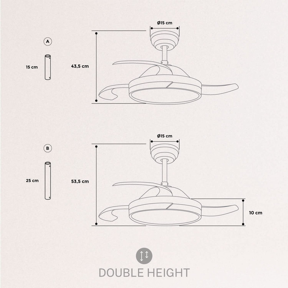 CREATE Ceiling Fan with Light and Remote