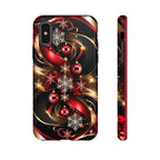 Christmas Red and Gold Phone Case - Tough Cases for Holiday Cheer