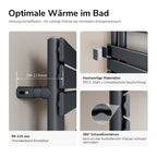 EMKE Anthracite Steel Towel Warming Radiator