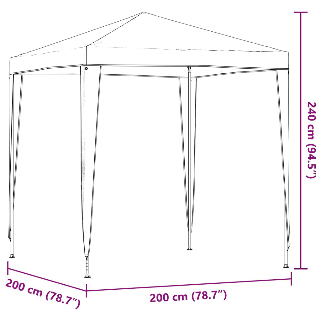 vidaXL Red PE and Steel Outdoor Party Tent