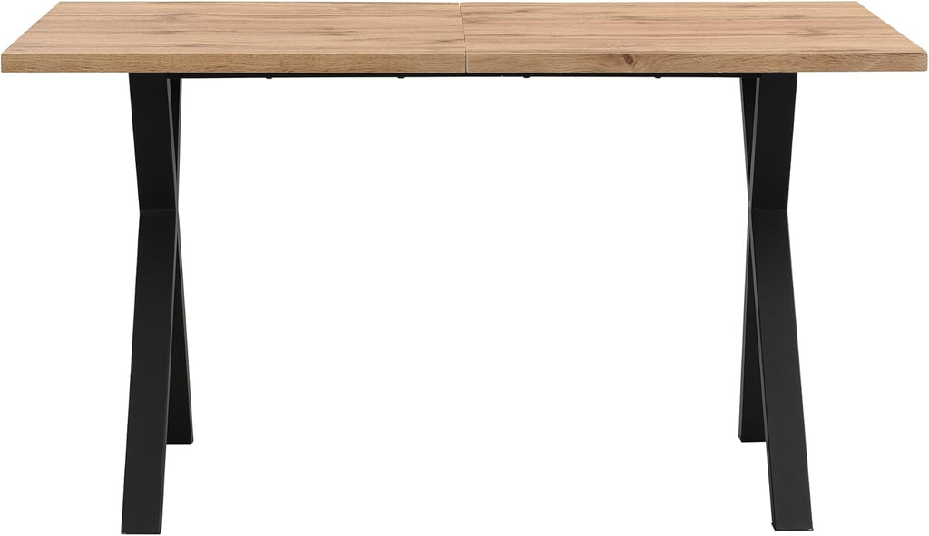 Merax Wooden Rectangular Dining Table Oak + Black