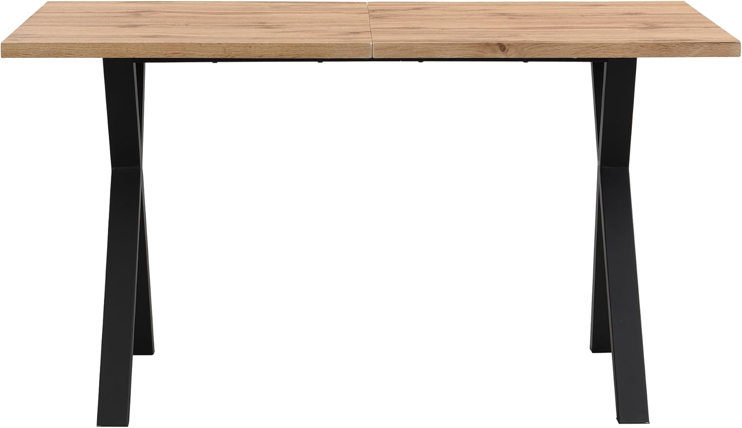 Merax Wooden Rectangular Dining Table Oak + Black