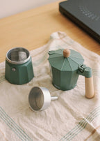 CREATE THERA MOKA RETRO Italian Coffee Maker Sage Green
