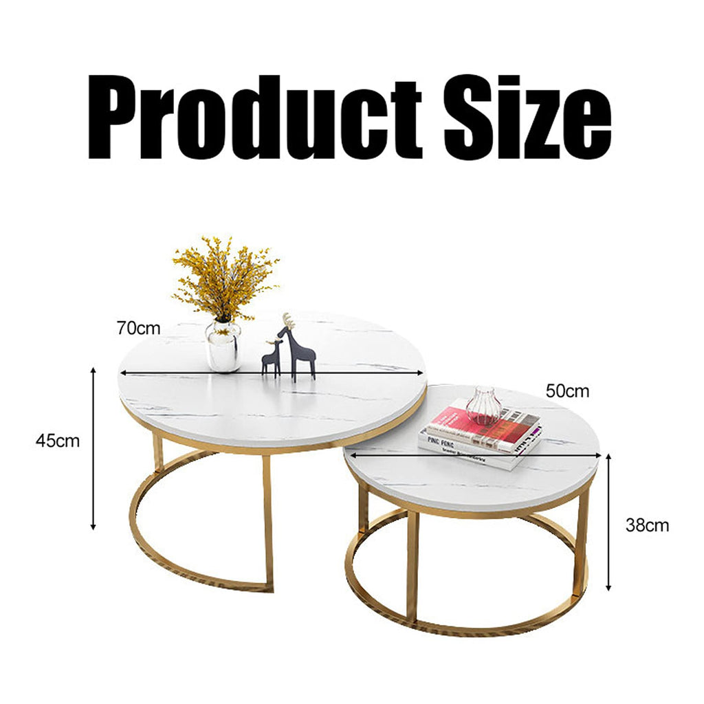 Modern Round Nesting Coffee Table Set