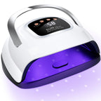 LKE UV Nail Lamp with advanced double-bead design for professional gel nail drying