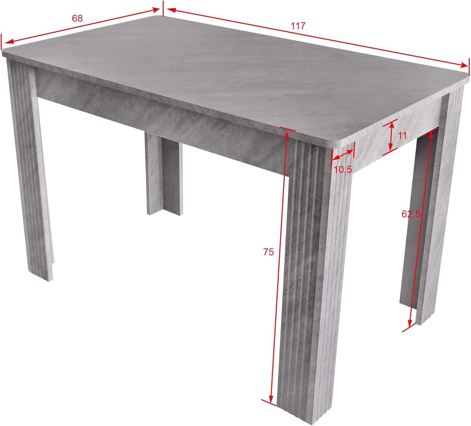 Soges 46-Inch Rectangle Dining Table Kitchen Island