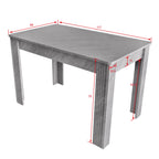 soges Grey 46 Inch Rectangle Kitchen Island Dining Table
