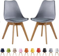 Life Interiors Lorenzo Retro Modern Dining Chairs - Grey