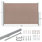 Vasitelan Retractable Side Awning with Aluminum Frame