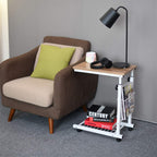 sogesfurniture Adjustable Height Side Table with Metal Frame