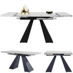 HOXINBLY Extendable Modern Dining Table