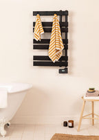 CREATE Electric Wall Towel Rack with Hooks, Black