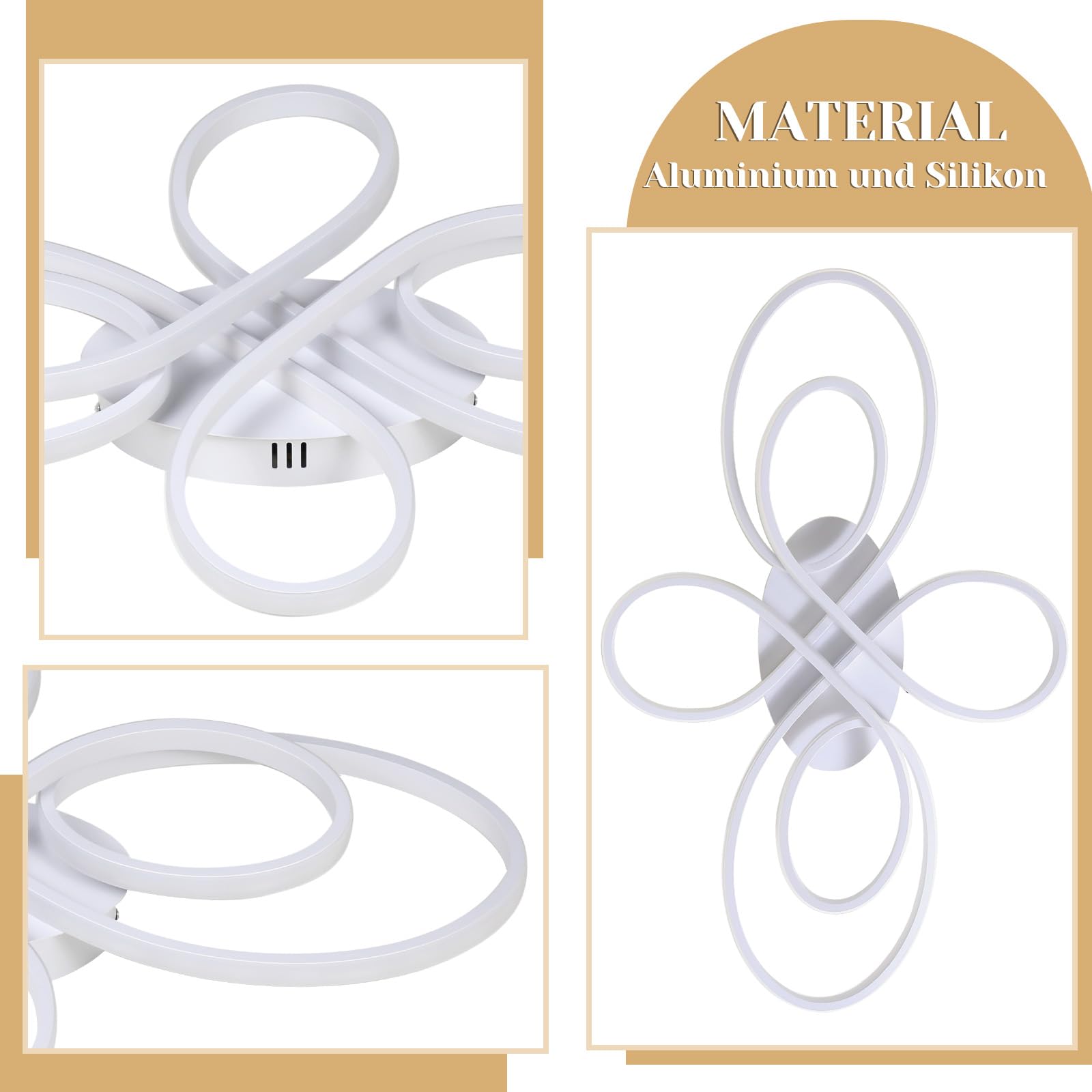 ZMH LED Ceiling Light with Unique Butterfly Design