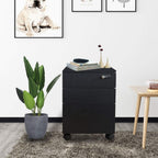 Happy Home 3 Drawer Lockable Wooden Document Cabinet