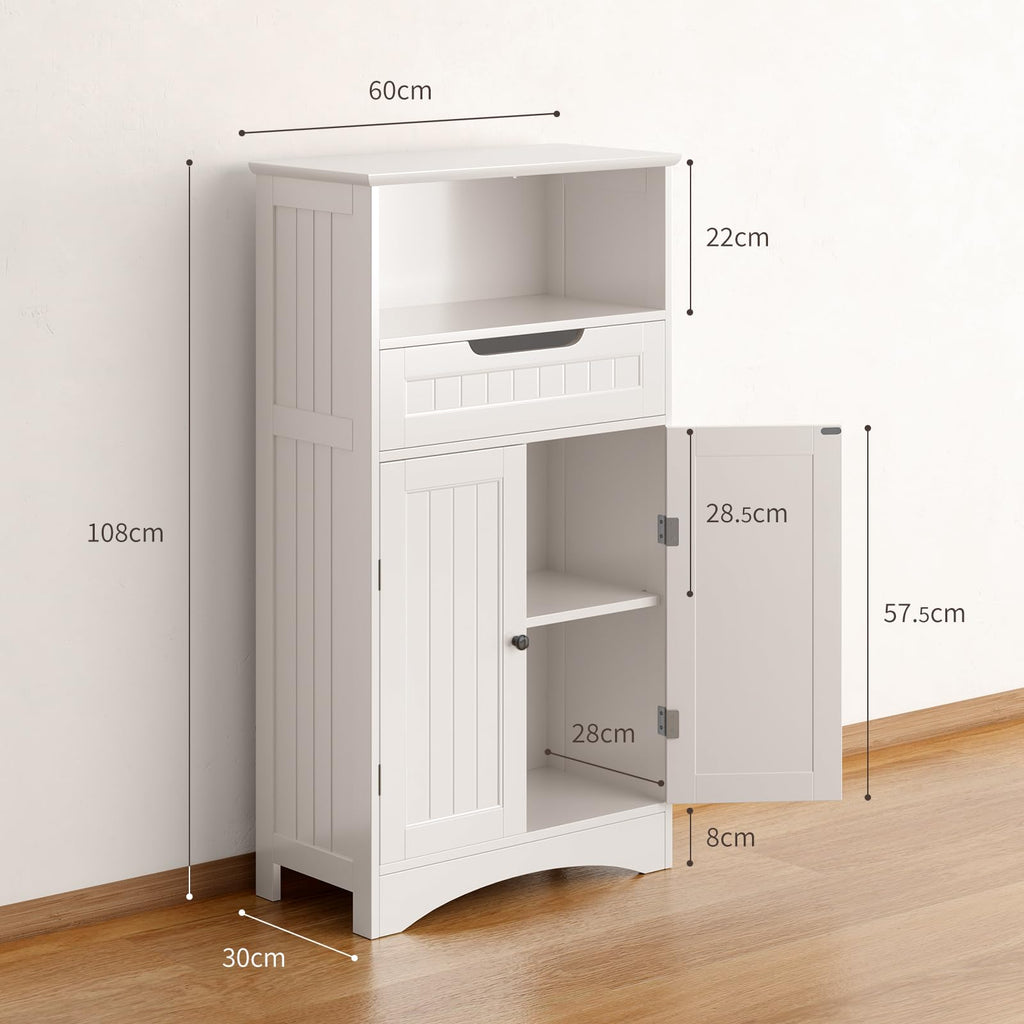 Bealife Bathroom Cabinet with Large Drawer and 2 Doors