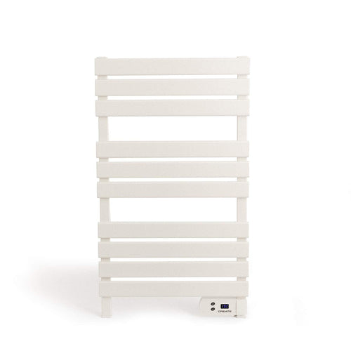 CREATE Electric Towel Warmer in white with LCD display and timer