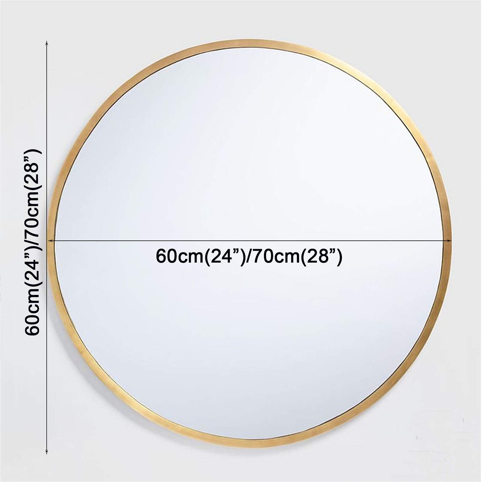 LIYANJJ Premium Quality Round Wall Mirror with Metal Frame