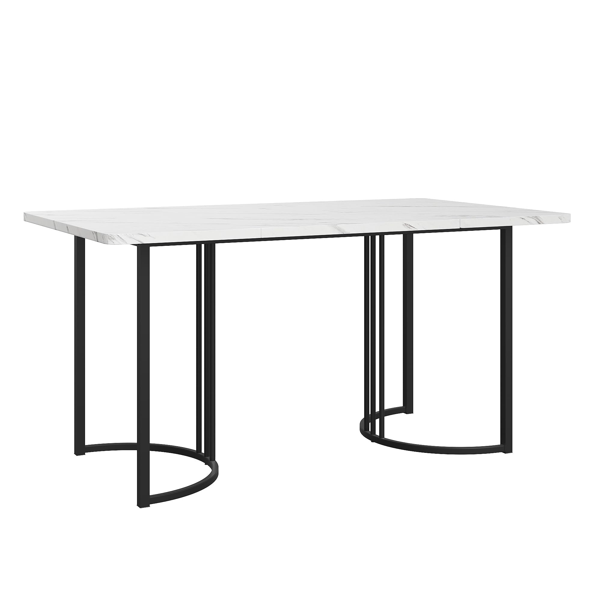 RanRan Modern Marble Pattern Rectangular Dining Table