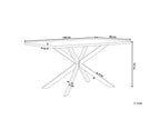 Beliani Spectra Unique Dining Table with Light Wood and Black Legs
