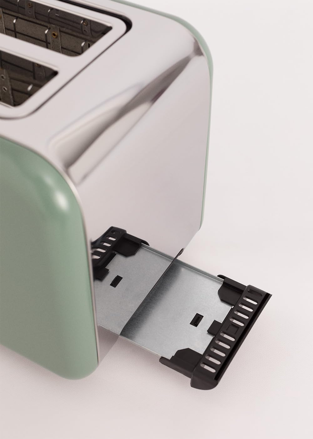 CREATE Sage Green Retro Toaster with 6 Power Levels