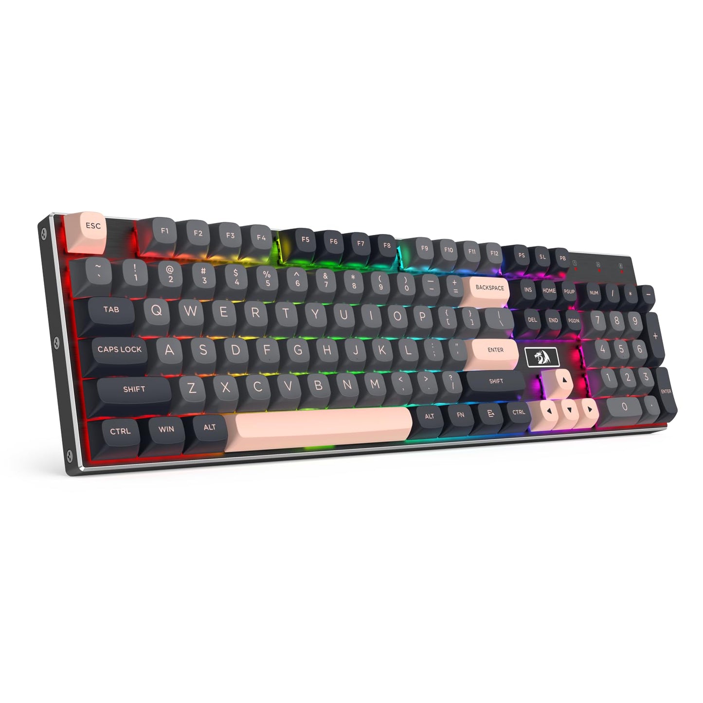 Redragon K556 PRO Upgraded Wireless RGB Gaming Keyboard, BT/2.4Ghz Tri-Mode Aluminum Mechanical Keyboard w/No-Lag Connection, Hot-Swap Linear Quiet Red Switch