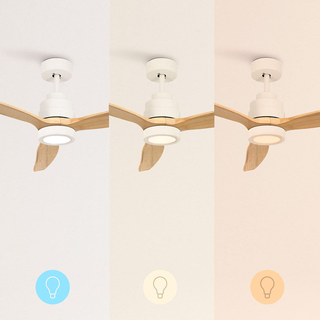 CREATE Natural Wood Ceiling Fan with Wifi and Remote