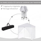 Outsunny Waterproof Pop-Up Folding Gazebo with 4 Side Walls