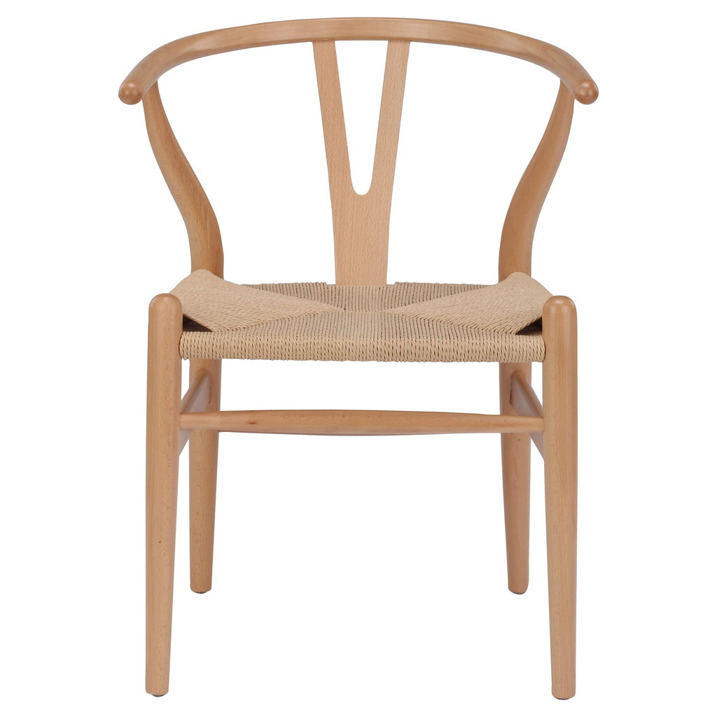 Nicer Furniture Replica Hans Wegner Wishbone Chair Natural Set of 2