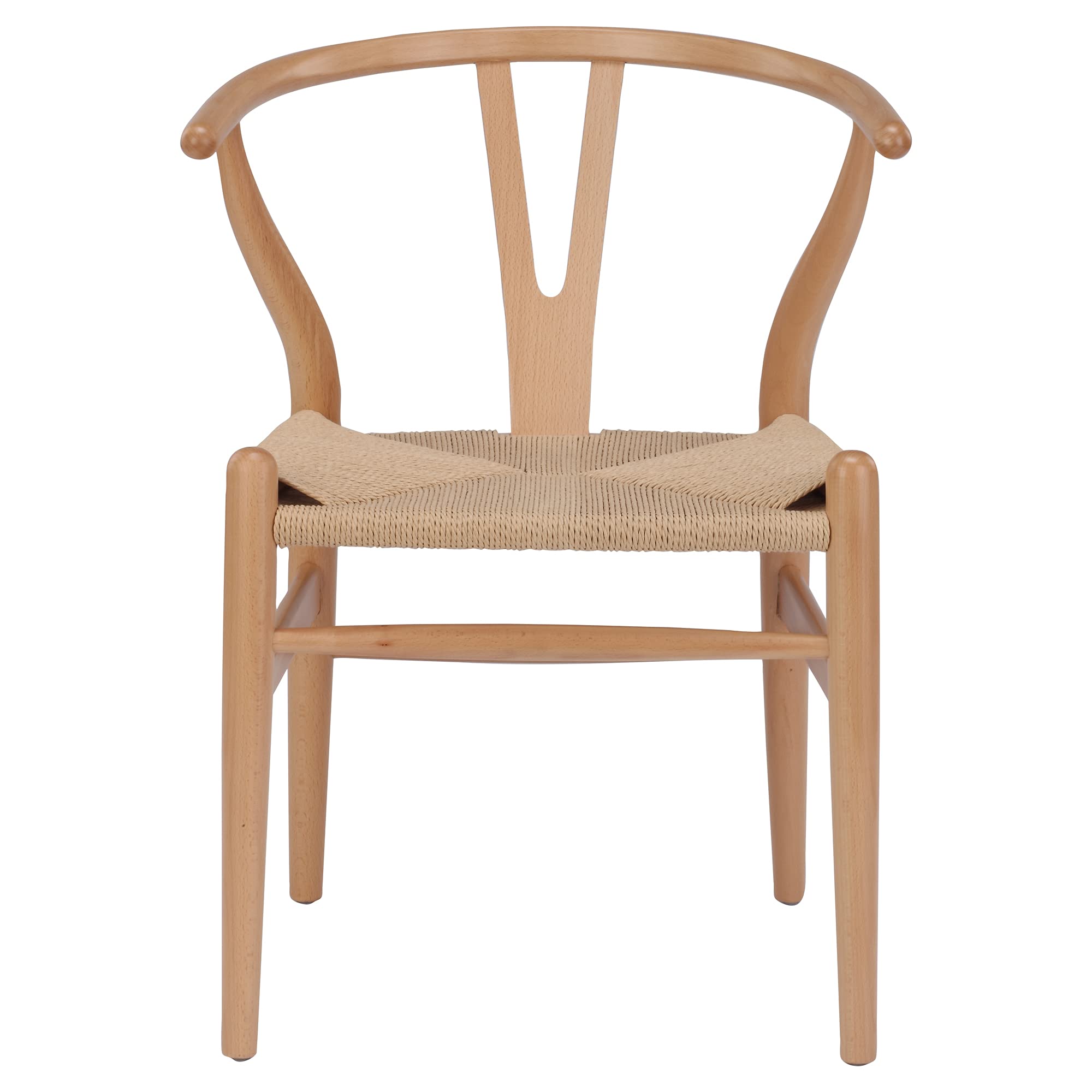 Nicer Furniture Replica Hans Wegner Wishbone Chair Natural Set of 2