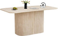 Uderkiny Nordic Rectangular Dining Table Yellow Travertine