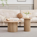 GrandCA HOME Set of 2 Stackable Drum Coffee Tables