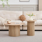 GrandCA HOME Vintage Round Stackable Coffee Table Set