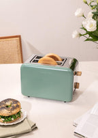 CREATE Retro Sage Green Toaster with 6 Power Levels