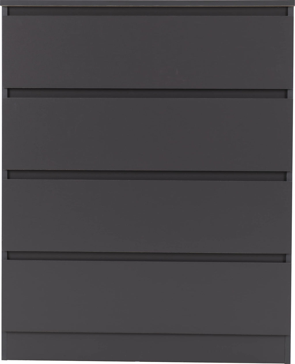 Seconique Malvern 4 Drawer Chest in Grey