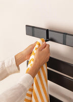 CREATE Electric Wall Towel Rack with Hooks, Black