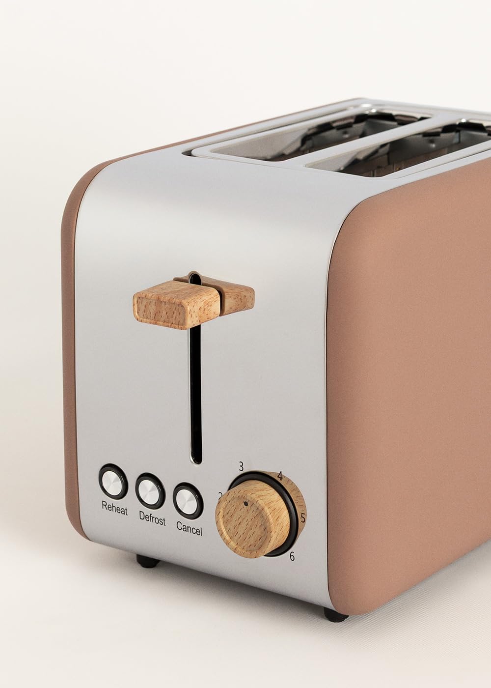 CREATE Retro Mocha Toaster with 6 Power Levels