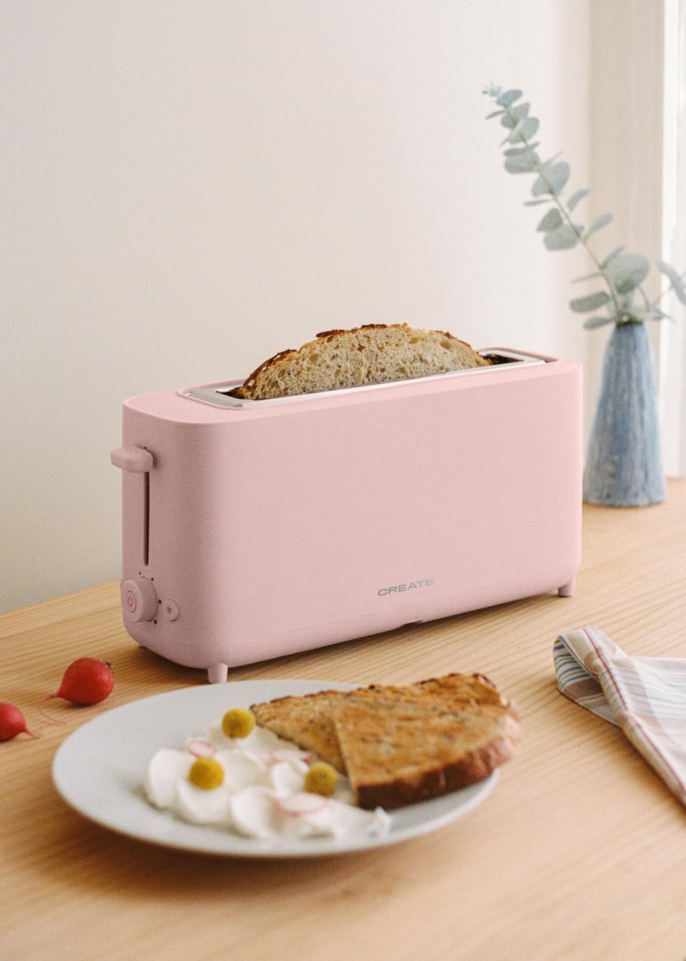 CREATE Toast Studio XL Pastel Pink Bread Toaster