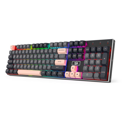 Redragon K556 PRO Upgraded Wireless RGB Gaming Keyboard, BT/2.4Ghz Tri-Mode Aluminum Mechanical Keyboard w/No-Lag Connection, Hot-Swap Linear Quiet Red Switch