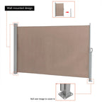 Vasitelan Retractable Side Awning with Aluminum Frame