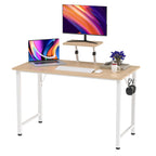 Chleby Yellow Minimalist Computer Desk with one drawer and display stand