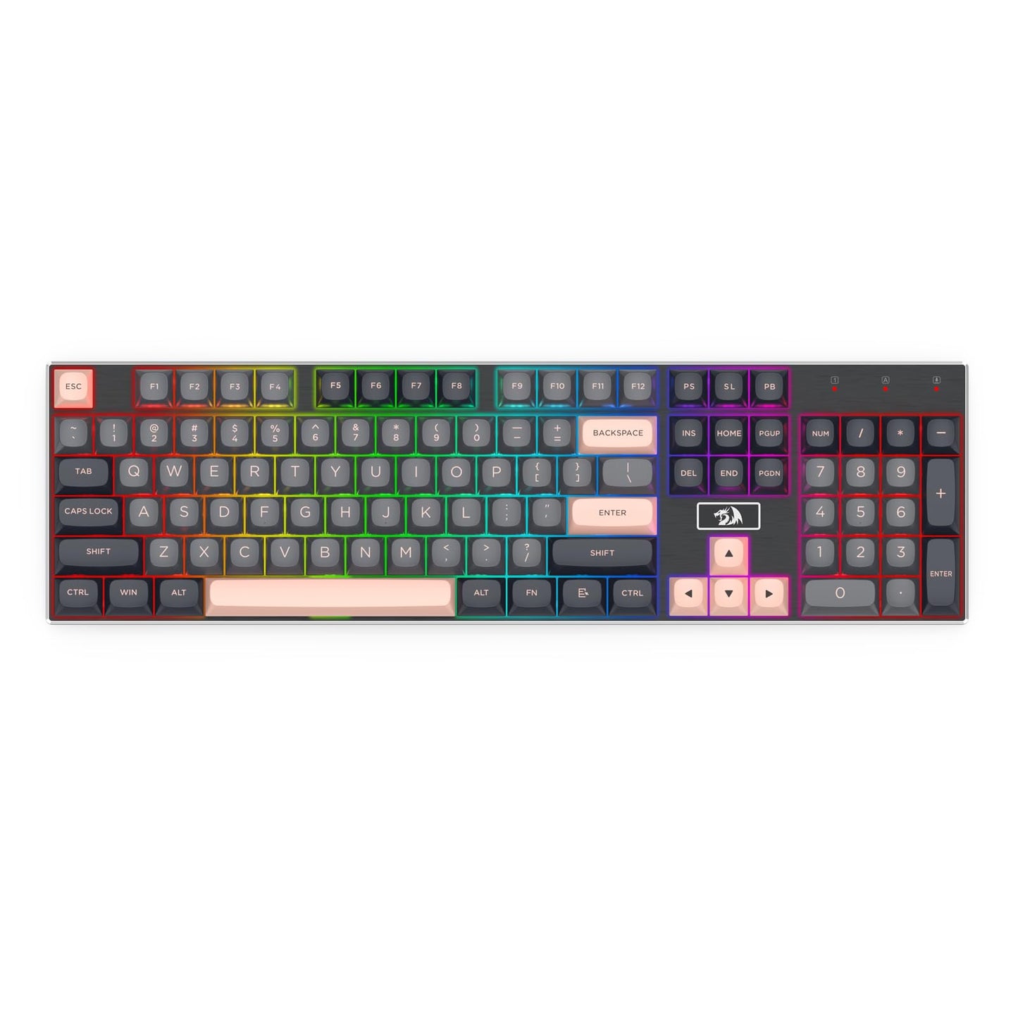 Redragon K556 PRO Upgraded Wireless RGB Gaming Keyboard, BT/2.4Ghz Tri-Mode Aluminum Mechanical Keyboard w/No-Lag Connection, Hot-Swap Linear Quiet Red Switch