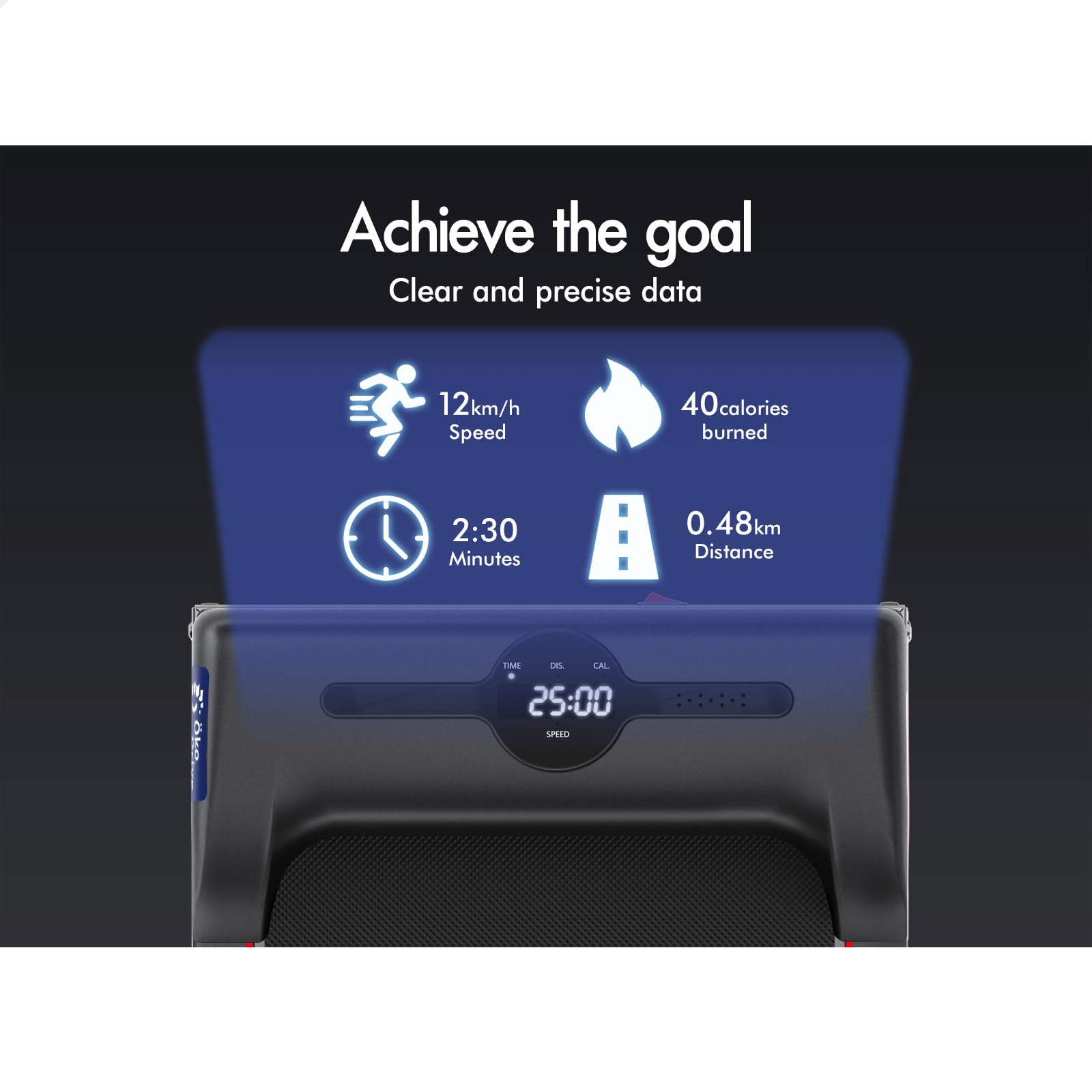 BLACK LORD 2.4HP Foldable Treadmill for Home and Office