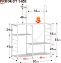 Sogesfurniture Kitchen Baker's Rack - White