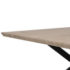 Beliani Spectra Unique Dining Table with Light Wood and Black Legs