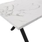 Generisch Modern Wrought Iron Dining Table with Marble Structure