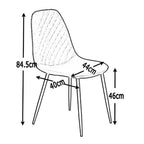 JaHECOME Scandinavian Vintage Velvet Dining Room Chairs Set of 4
