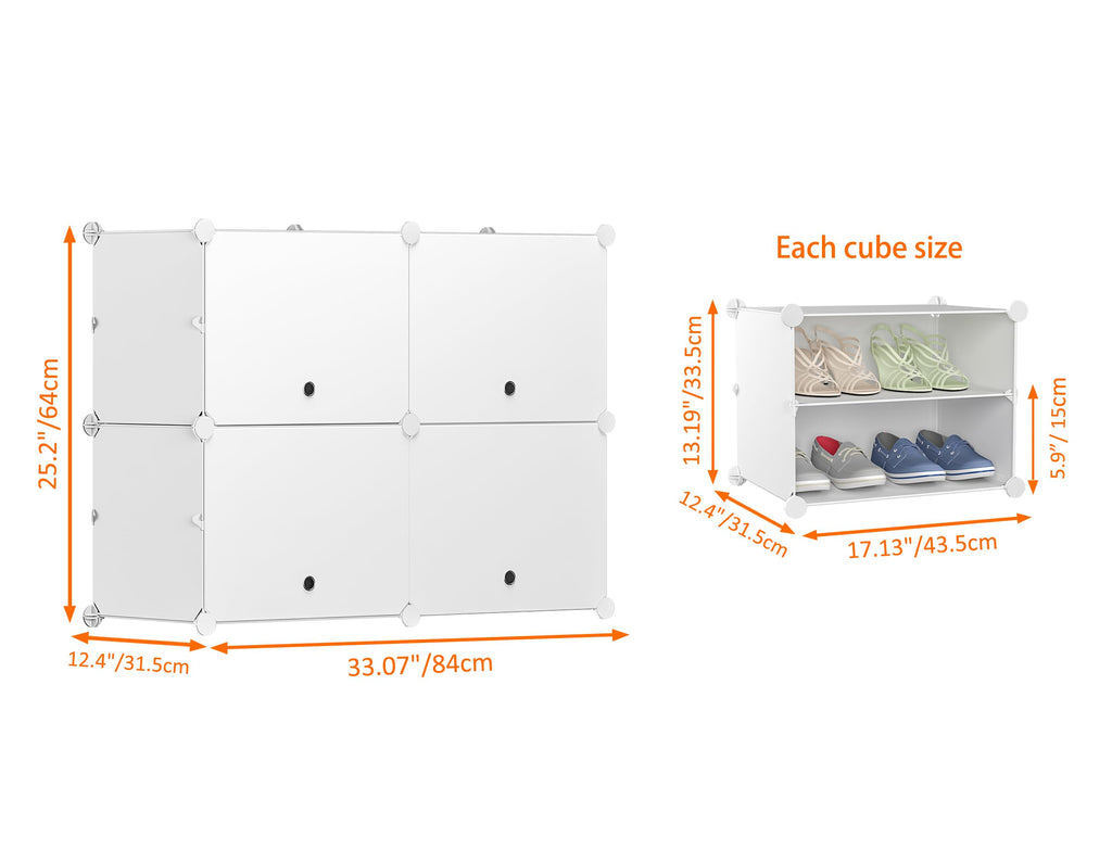 HOMIDEC 4 Tier Shoe Rack for 16 Pairs Storage