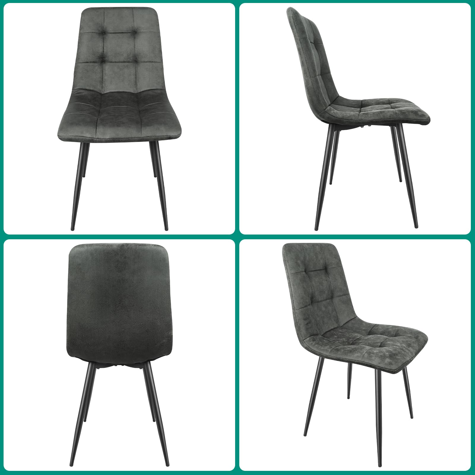 JIJIAN Set of 4 Dining Room Chairs with Technological Fabric