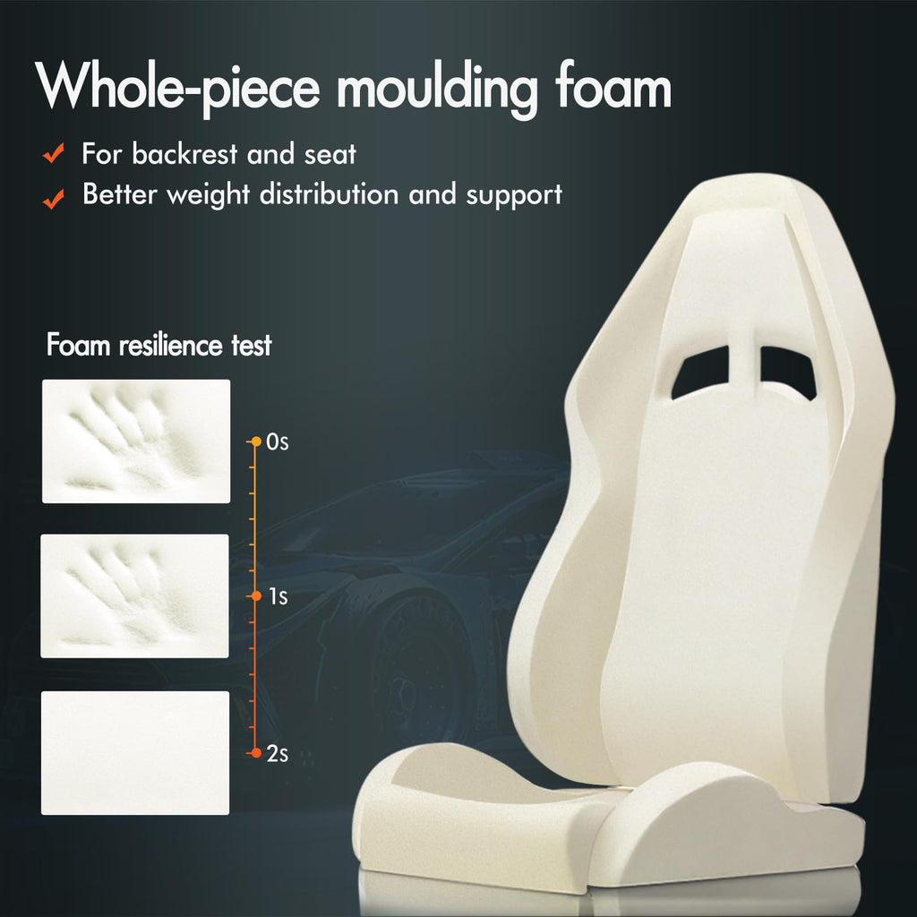 ELFORDSON High Back Gaming Chair with Massage Lumbar Cushion